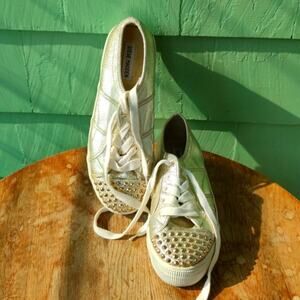 Steve madden gold spoke sneakers